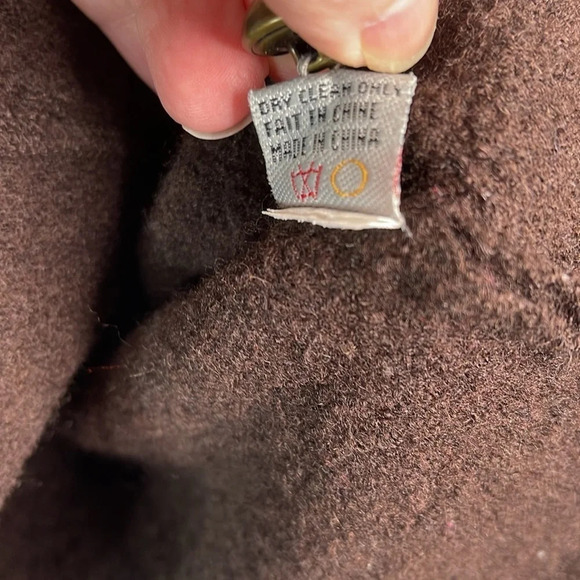 VINTAGE Mat Collection Brown Wool Jacket Blazer Embellished Grandma Size Small - Picture 11 of 14